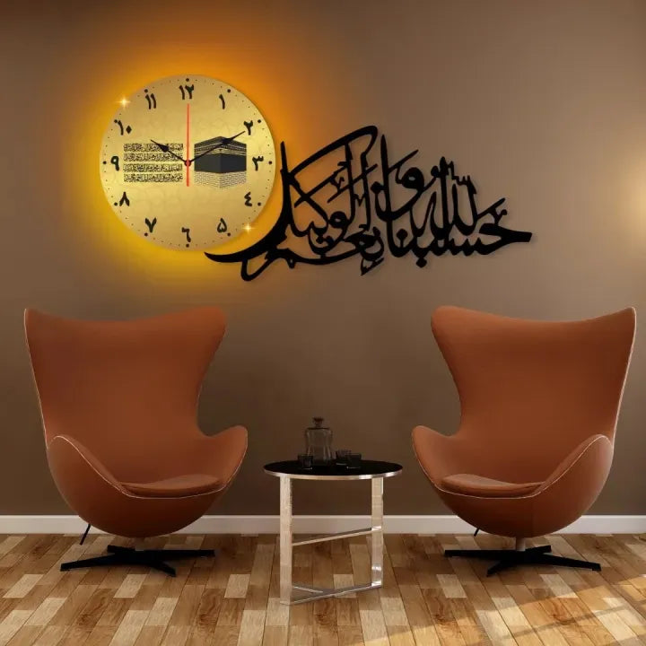 Modern Wooden LED Wall Clock – Stylish Fancy Clock for Living Room, Bedroom & Home Decor