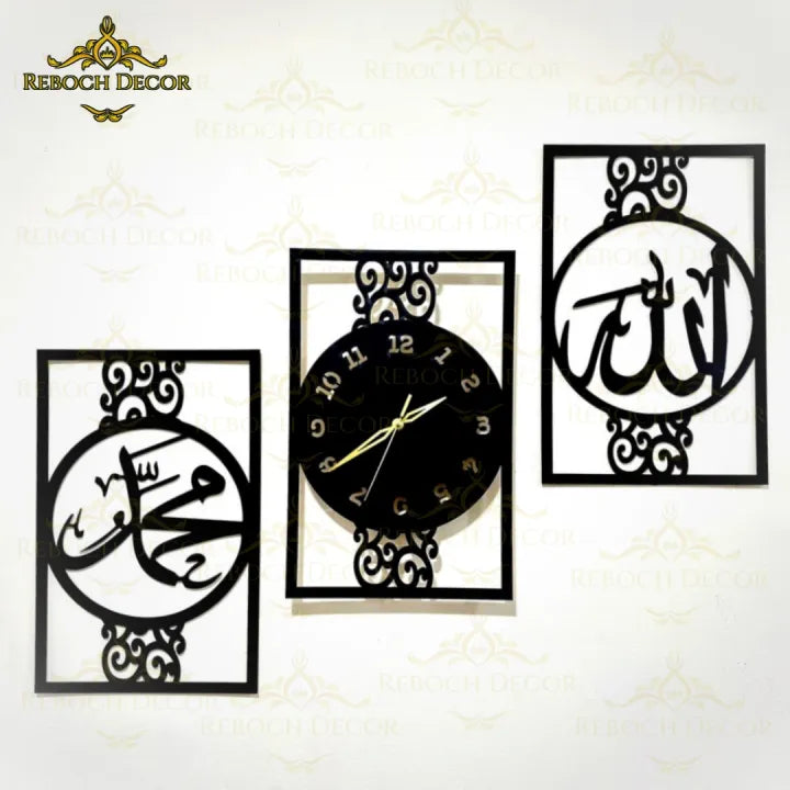 Premium Wooden Wall Clock – Beautiful Decorative Wall Art for Office, Living Room & Home Decor