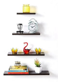 Set of 4 Wall-Mounted Folding Shelves – Tiered Decorative Floating Shelves for Home, Office & Wall Decor