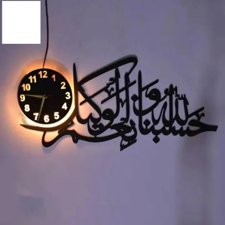 Modern Wooden LED Wall Clock – Stylish Fancy Clock for Living Room, Bedroom & Home Decor